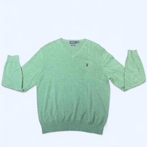 Polo by Ralph Lauren Men's Mint V-Neck Sweater